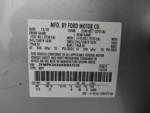 Used 2019 Ford Edge Titanium w/ Cold Weather Package FWD image 33