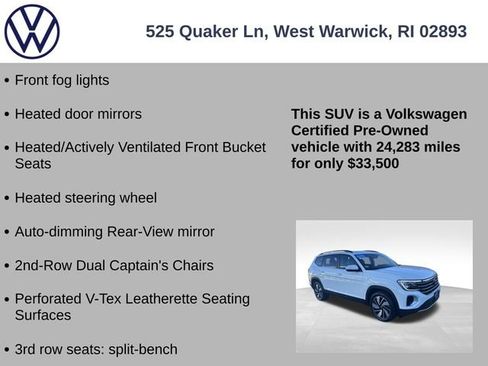 Certified 2024 Volkswagen Atlas SE image 19