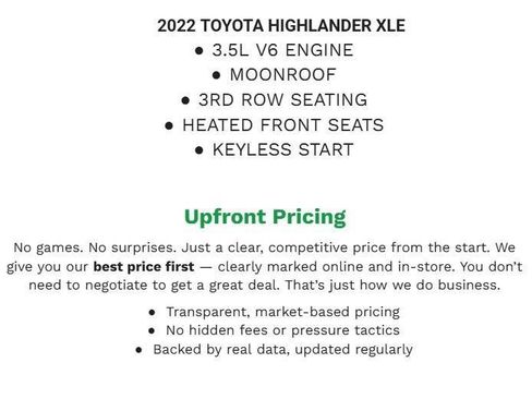 Used 2022 Toyota Highlander XLE AWD/4WD image 1