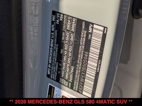 New 2026 Mercedes-Benz GLS 580 4MATIC image 21