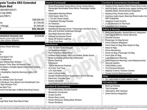 Used 2024 Toyota Tundra SR5 w/ SR5 Convenience Package AWD/4WD image 37