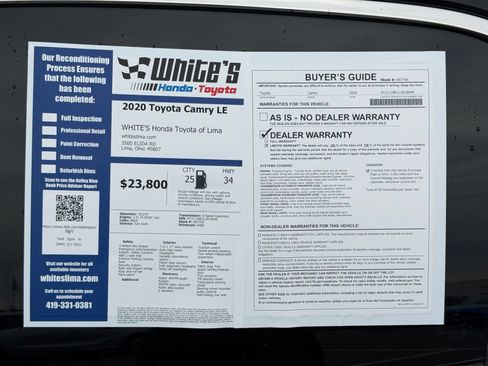 Used 2020 Toyota Camry LE AWD/4WD image 28