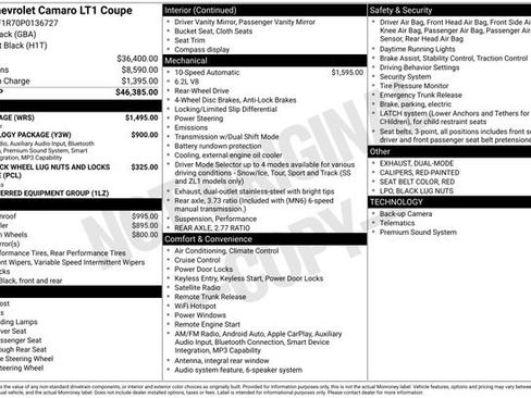 Used 2023 Chevrolet Camaro LT w/ RS Package image 4