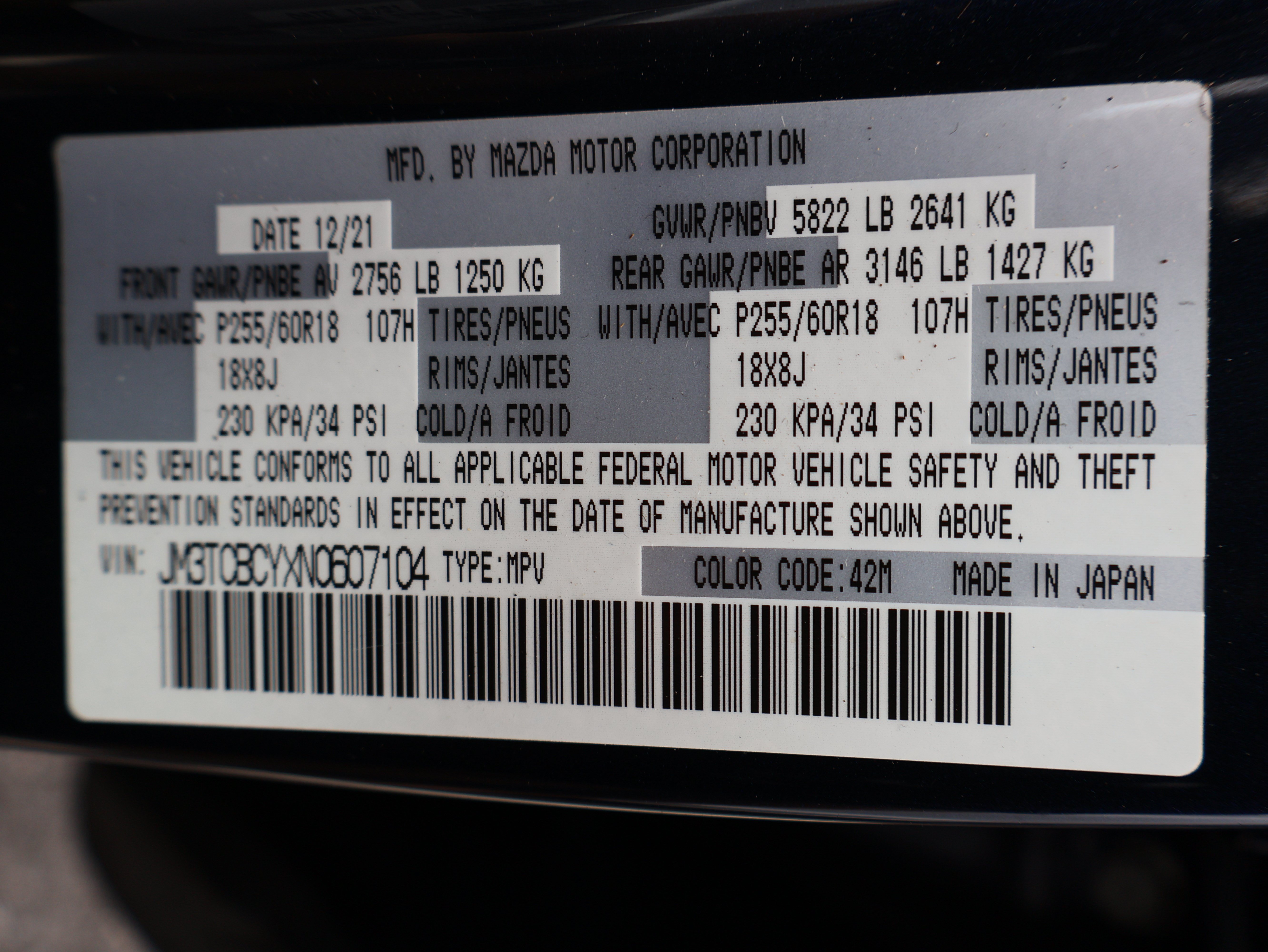 Used 2022 MAZDA CX-9 Touring AWD/4WD image 39