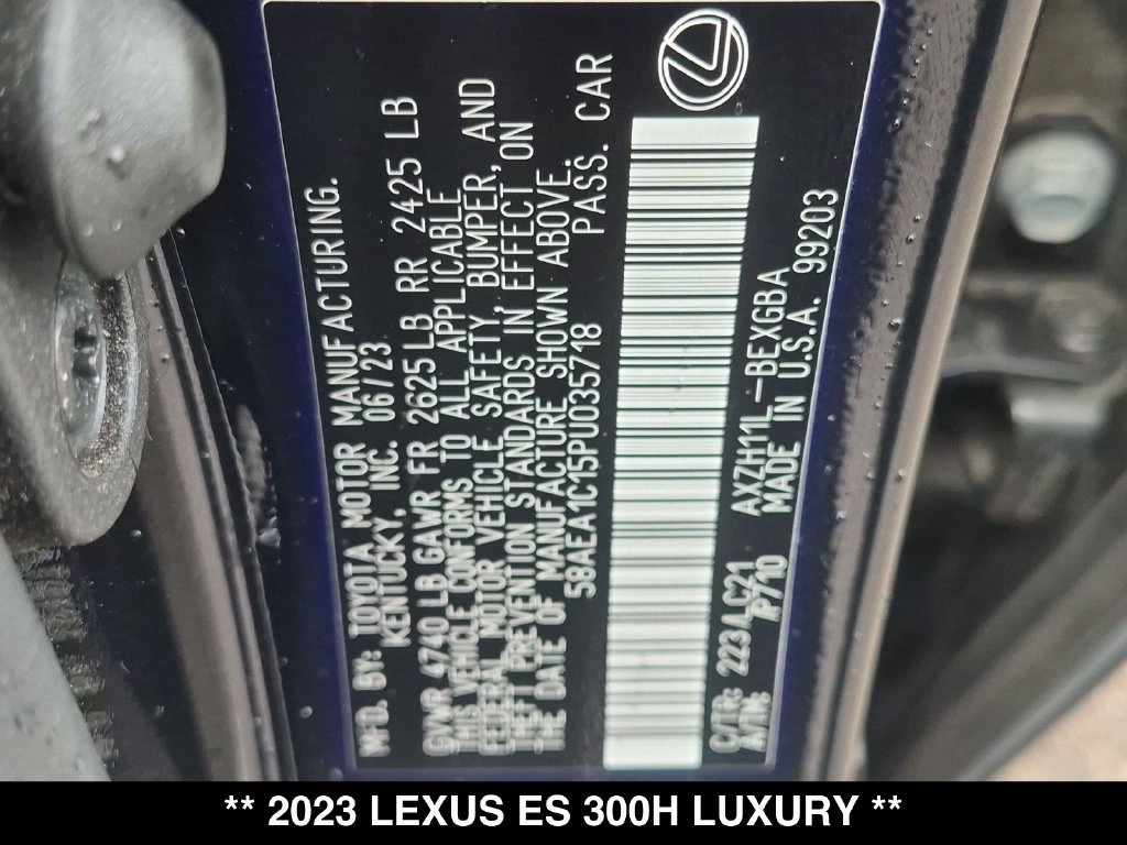 Used 2023 Lexus ES 300h w/ Accessory Package (Z2) FWD image 35