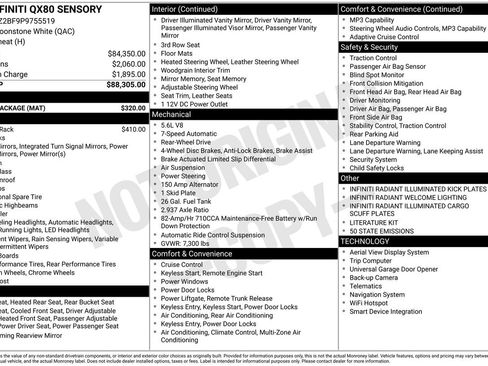 Used 2023 INFINITI QX80 Sensory w/ Cargo Package image 39