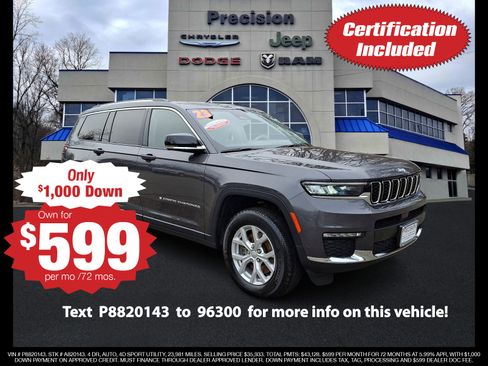 Certified 2023 Jeep Grand Cherokee L Limited AWD/4WD image 1
