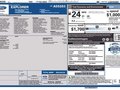 Certified 2020 Ford Explorer XLT w/ Class III Trailer Tow Package image 36