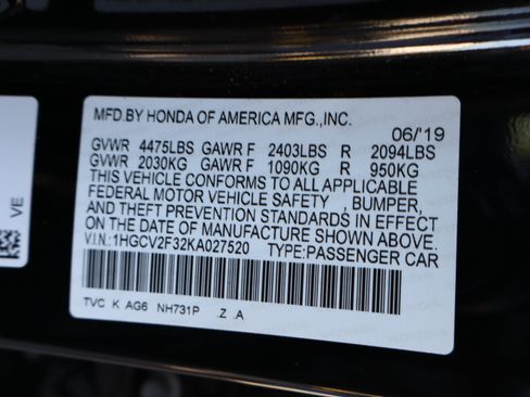 Used 2019 Honda Accord Sport image 12