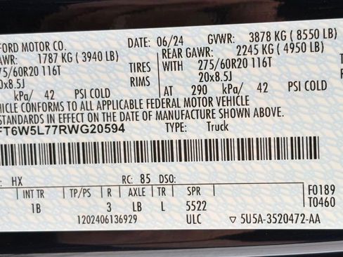 Used 2024 Ford F150 Lightning Lariat AWD/4WD image 53