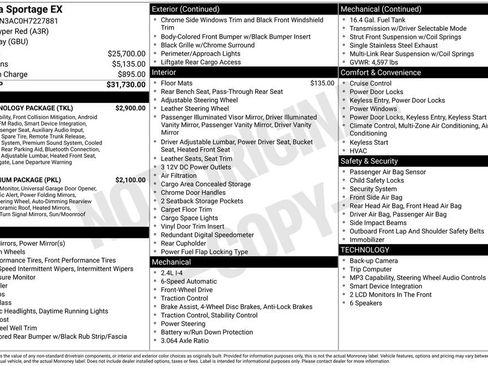 Used 2017 Kia Sportage EX w/ EX Technology Package FWD image 7