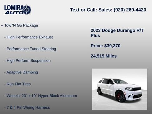 Used 2023 Dodge Durango R/T w/ Tow 'N Go Group AWD/4WD image 39