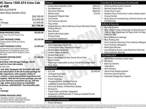Used 2020 GMC Sierra 1500 AT4 w/ AT4 Premium Package AWD/4WD image 3