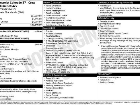 Used 2019 Chevrolet Colorado Z71 AWD/4WD image 5