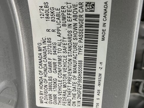 Certified 2025 Honda Civic Sport image 16