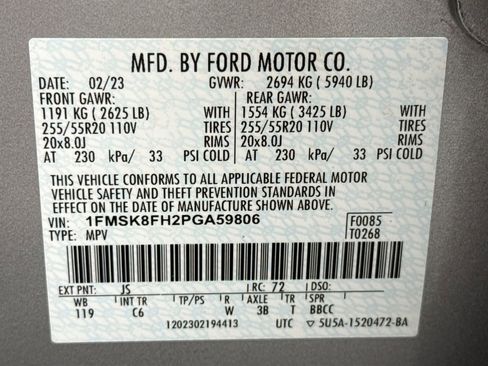 Used 2023 Ford Explorer Limited w/ Equipment Group 301A image 34