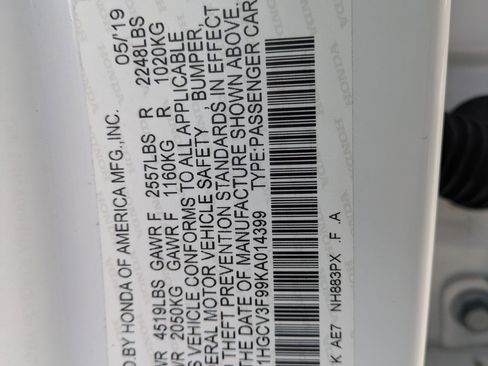 Certified 2019 Honda Accord Touring image 30