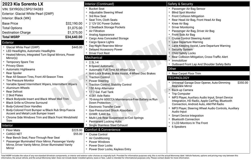 Certified 2023 Kia Sorento LX AWD/4WD image 25