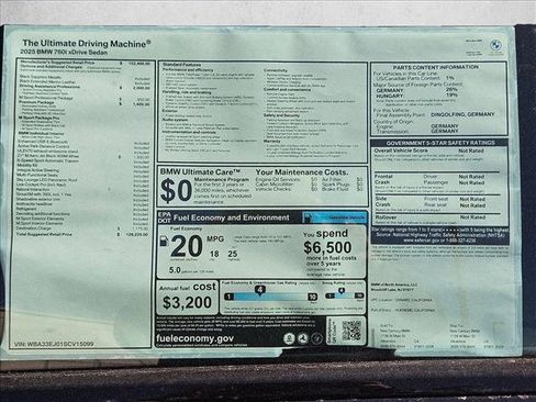 New 2025 BMW 760i xDrive image 17