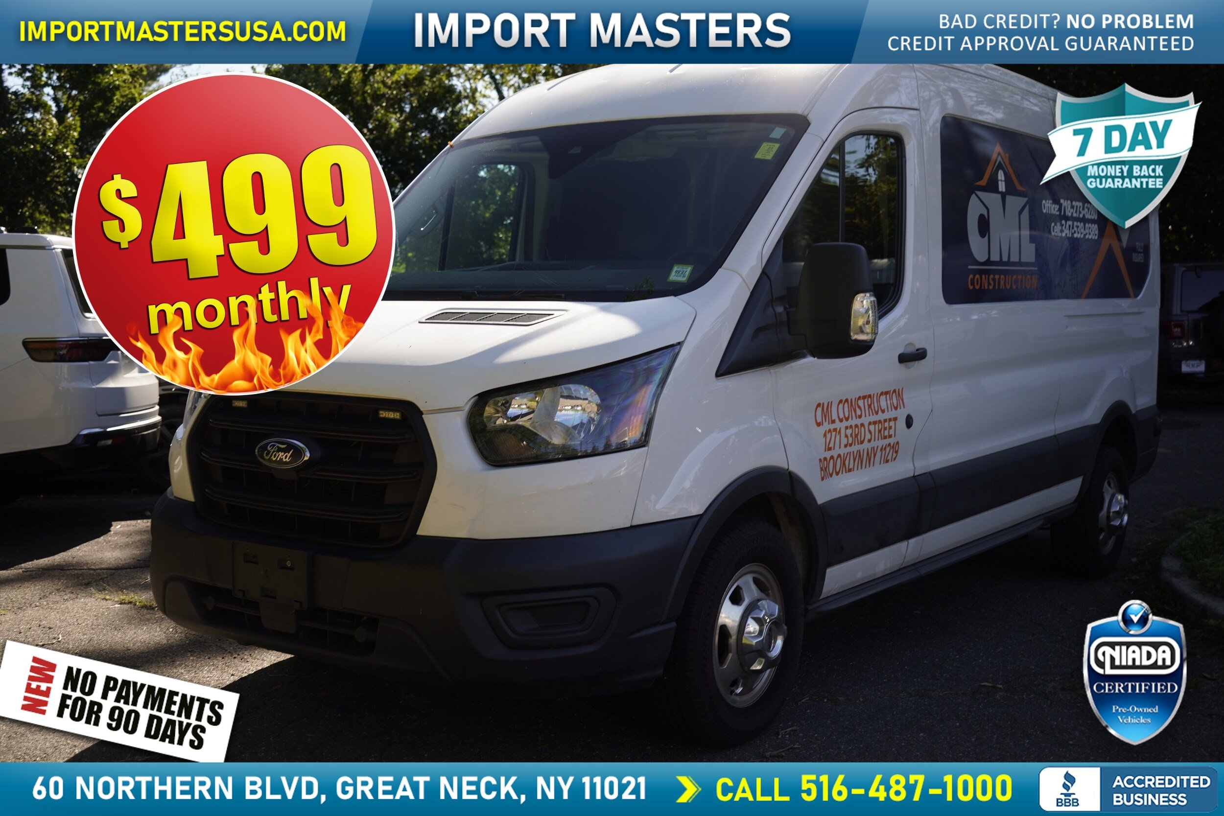 Used 2020 Ford Transit 350 Medium Roof AWD w/ Load Area Protection Package image 1