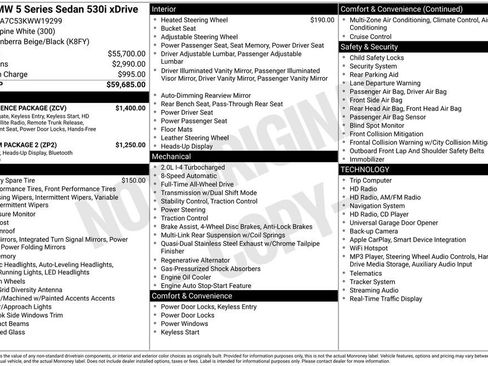 Used 2019 BMW 530i xDrive w/ Convenience Package image 4