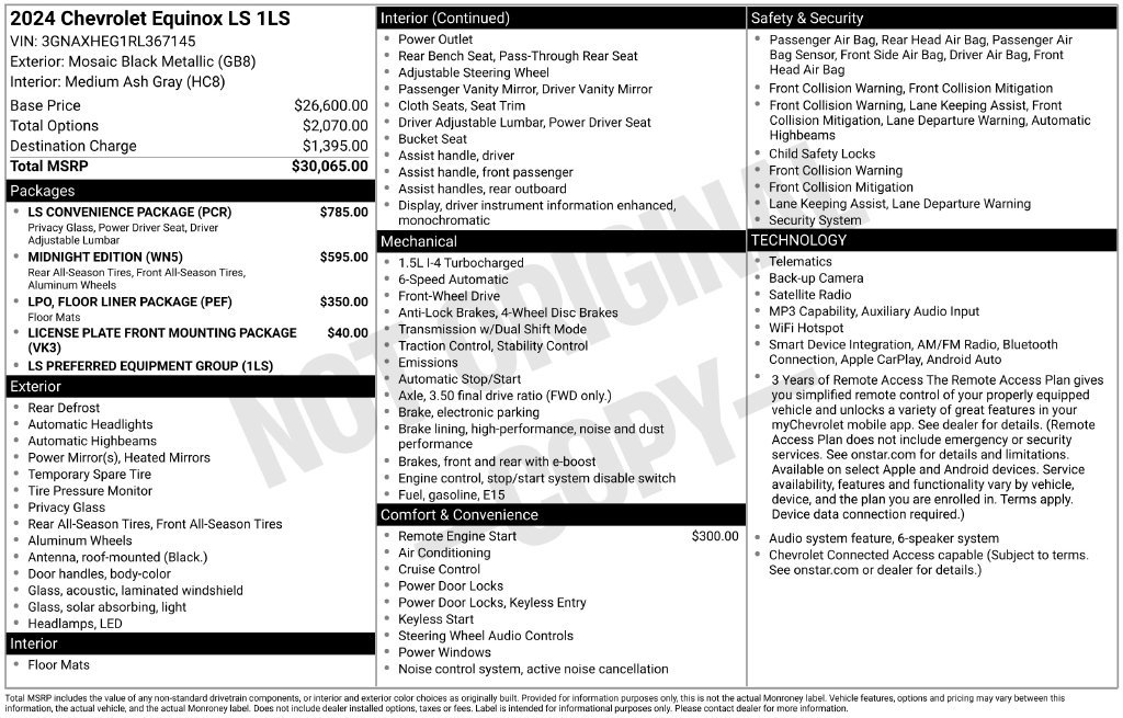 Used 2024 Chevrolet Equinox LS w/ LS Convenience Package FWD image 6