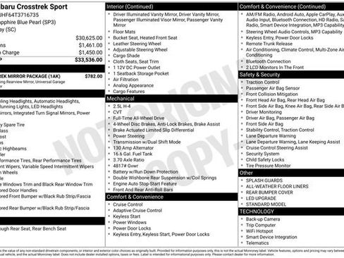 New 2026 Subaru Crosstrek 2.5i Sport w/ Crosstrek Mirror Package image 5