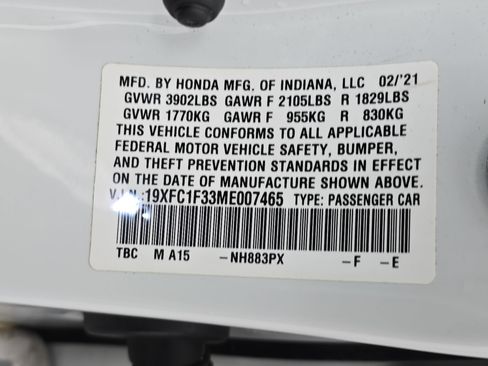 Used 2021 Honda Civic EX image 35