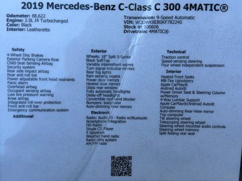 Used 2019 Mercedes-Benz C 300 4MATIC Cabriolet image 49