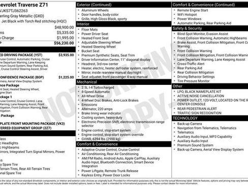 Used 2026 Chevrolet Traverse Z71 w/ Enhanced Driving Package AWD/4WD image 5