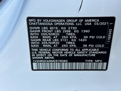 Used 2021 Volkswagen Atlas SE AWD/4WD image 30