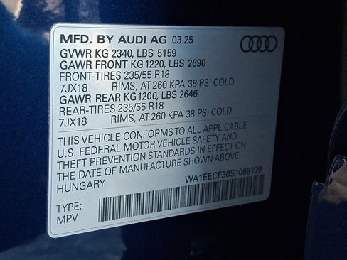 Certified 2025 Audi Q3 2.0T Premium Plus w/ Premium Plus Package image 30