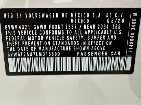 Used 2020 Volkswagen GTI SE FWD image 11