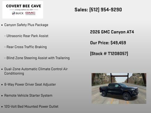 New 2026 GMC Canyon AT4 w/ Nightfall Essentials Package AWD/4WD image 24