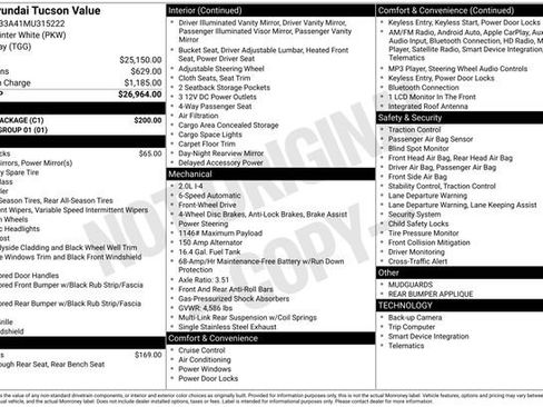 Used 2021 Hyundai Tucson Value w/ Cargo Package image 2