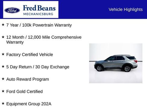 Certified 2021 Ford Explorer XLT w/ Equipment Group 202A AWD/4WD image 7