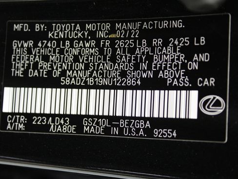 Used 2022 Lexus ES 350 Premium image 91