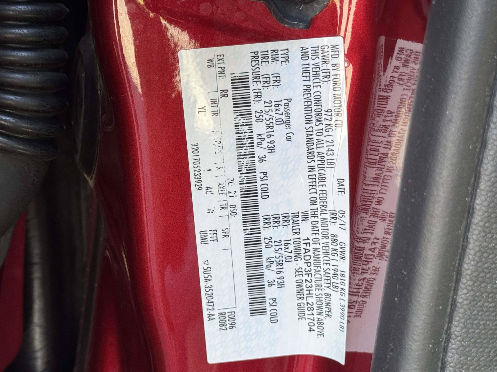 Used 2017 Ford Focus SE w/ Interior Protection Package FWD image 28