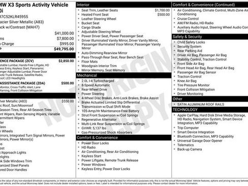 Used 2019 BMW X3 sDrive30i w/ Convenience Package image 25