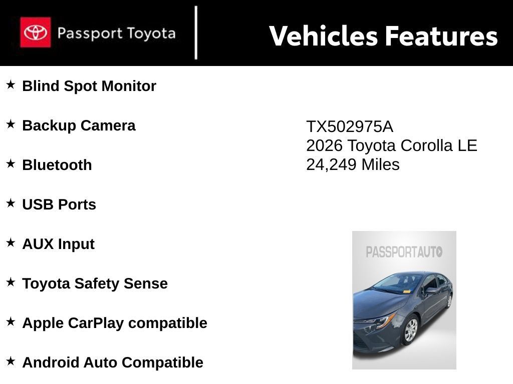 Used 2026 Toyota Corolla LE FWD image 8