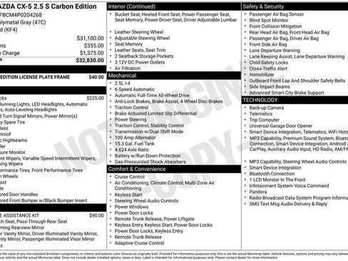 Certified 2023 MAZDA CX-5 Carbon Edition AWD/4WD image 10