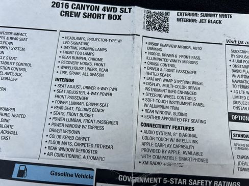 Used 2016 GMC Canyon SLT AWD/4WD image 92