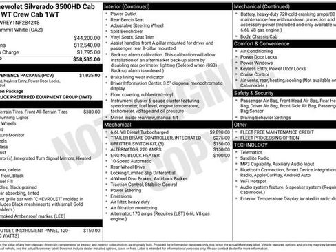 Used 2022 Chevrolet Silverado 3500 W/T w/ WT Convenience Package RWD image 32