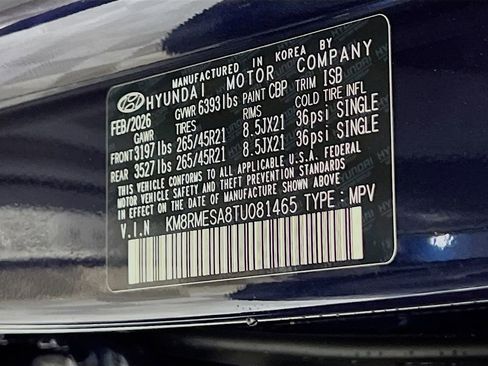 New 2026 Hyundai Palisade Calligraphy AWD/4WD image 26