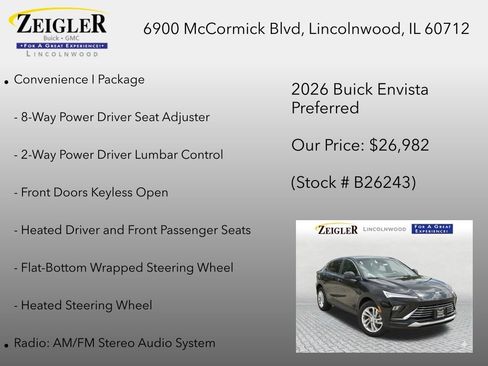 New 2026 Buick Envista Preferred w/ Convenience I Package FWD image 6