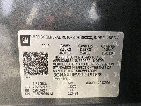 Certified 2020 Chevrolet Equinox LT AWD/4WD image 30