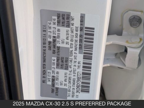 New 2025 MAZDA CX-30 AWD 2.5 S w/ Preferred Package image 39