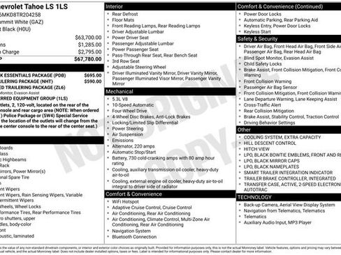 New 2026 Chevrolet Tahoe LS w/ LPO, Dark Essentials Package AWD/4WD image 5
