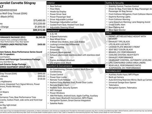 Used 2025 Chevrolet Corvette Stingray Preferred Cpe w/ Z51 Performance Package image 35