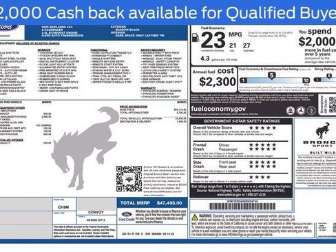 New 2025 Ford Bronco Sport Badlands w/ Sasquatch Badlands Package image 5